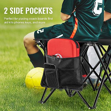 YIORTWO 6 Seat Portable Folding Sports Bench with Carry Bag