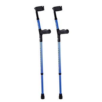 Aluminum Walking Forearm Crutches with Adjustable Height & Cuffs