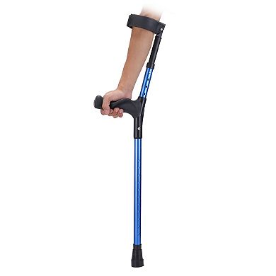 Aluminum Walking Forearm Crutches with Adjustable Height & Cuffs