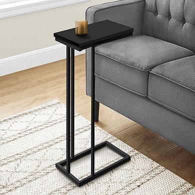 Modern Contemporary C-shaped Black Metal Table