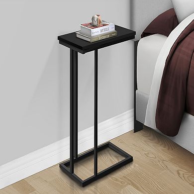 Modern Contemporary C-shaped Black Metal Table