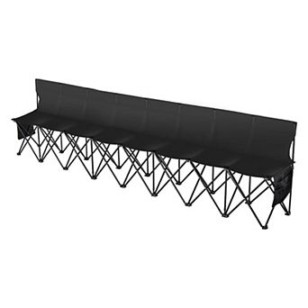YIORTWO 8 Seat Portable Folding Sports Bench with Carry Bag