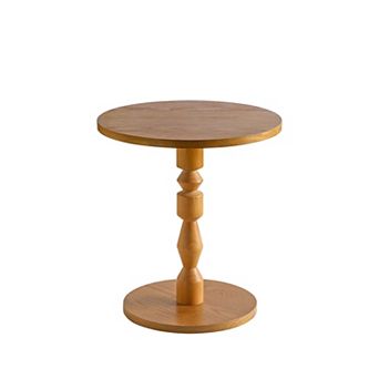 Solid Wood Spindle Leg Light Oak Living Room Table