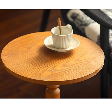 Solid Wood Spindle Leg Light Oak Living Room Table