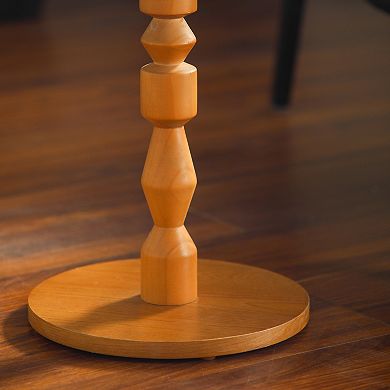 Solid Wood Spindle Leg Light Oak Living Room Table