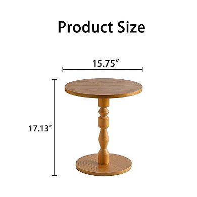 Solid Wood Spindle Leg Light Oak Living Room Table