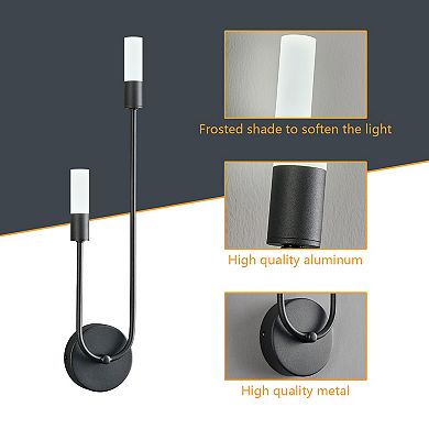 2-Piece U-Shaped Dimmable LED Wall Lamp