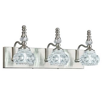 ZLAIQB 19.68" 3-Light Vintage Glass Crystal Bathroom Vanity Light