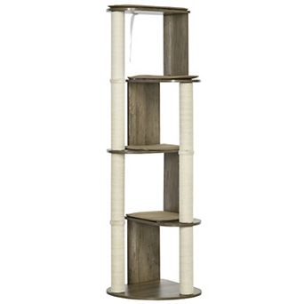 Corner Tall Cat Tower Multi Level Climbing Structure With Full Sisal Protection