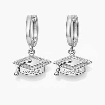 Limitless Graduation Cap Huggie Hoop Earrings