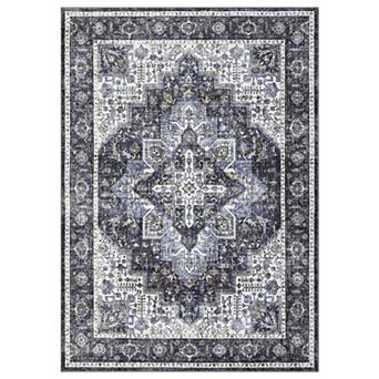 Fashionwu Vintage Rug for Living Room Soft Floor Carpet Washable Non Slip Mats for Bedroom Decor