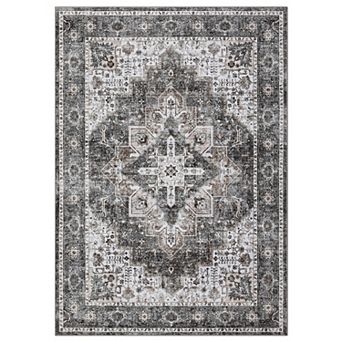 Fashionwu Vintage Rug for Living Room Soft Floor Carpet Washable Non Slip Mats for Bedroom Decor