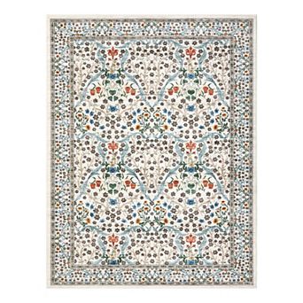 Fashionwu Pastoral Floral Rug for Apartment Soft Carpet Washable Non Slip Mats for Farmhouse Decor