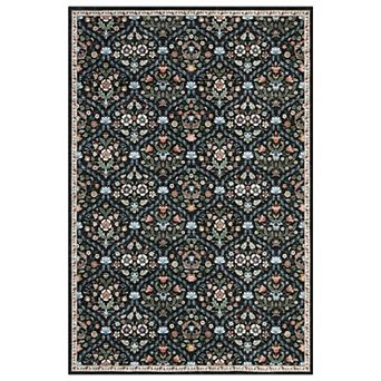 Fashionwu Vintage Patchwork Rugs Floral Washable Non Slip Carpet Soft Mats for Living Room Decor