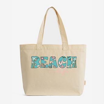 Beach Life Colorful - Zippered Canvas Tote