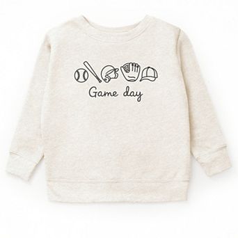 Embroidered Baseball Game Day Icons - Youth Graphic Sweatshirt