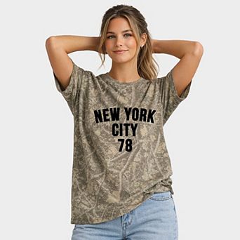 New York City Arched 78 Puff Print - Women's Heavyweight Crew