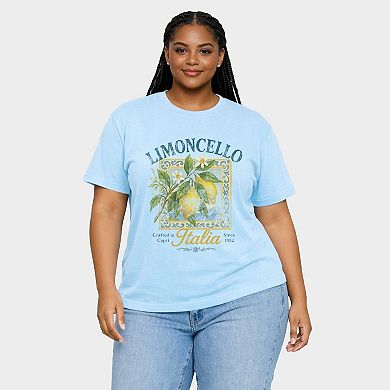 Limoncello Frame - Women's Plus Sized Garment Dyed Graphic T-Shirt