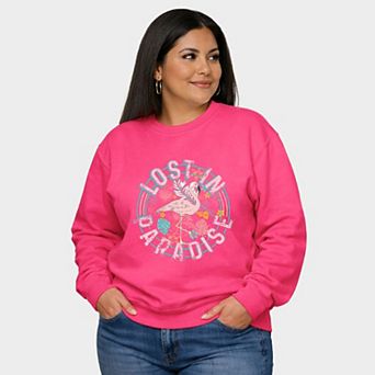 Lost In Paradise - Women's Plus Sized Graphic Sweatshirt