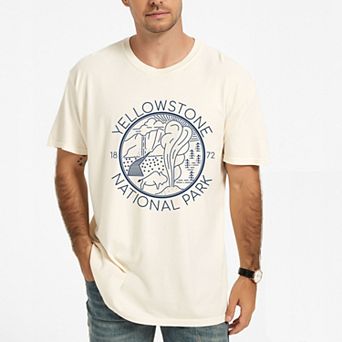 Yellowstone National Park - Men's Garment Dyed Graphic T-Shirt