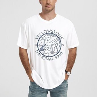 Yellowstone National Park - Men's Garment Dyed Graphic T-Shirt
