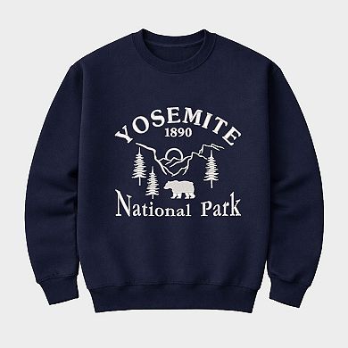 Embroidered Yosemite National Park - Men's Graphic Sweatshirt