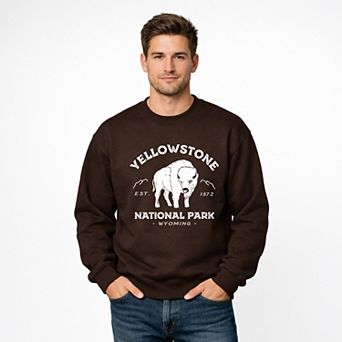 Vintage Yellowstone National Park - Men's Graphic Sweatshirt