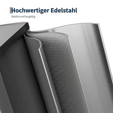 30L Dual Compartment Stainless Steel Trash Can with Soft Close Lid & Removable Inner Bins