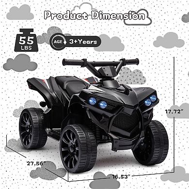 6V Electric Ride On ATV for Kids, Battery Powered 4-Wheeler Ride On Toy