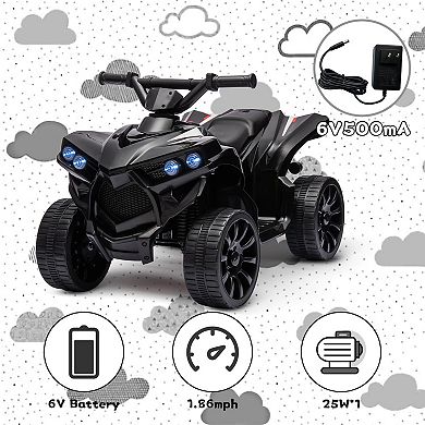 6V Electric Ride On ATV for Kids, Battery Powered 4-Wheeler Ride On Toy