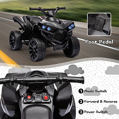 6V Electric Ride On ATV for Kids, Battery Powered 4-Wheeler Ride On Toy
