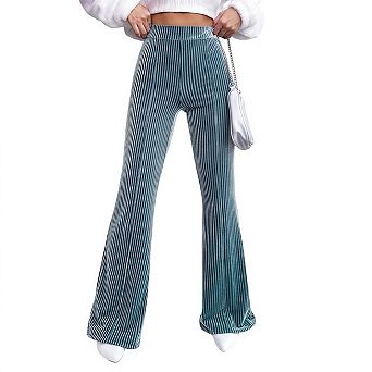 Women's Fashion High Waist Corduroy Stretch Flared Trousers