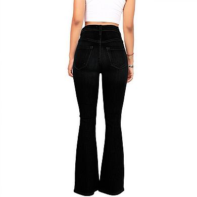Women's High Waist Slim Fit Bootcut Jeans Lifting Denim Pants