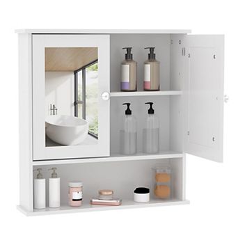 MDF Bathroom Mirror Cabinet, White/Green/Oak Color 可选，Wall Mount Storage Cabinet