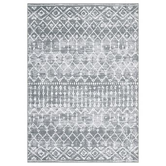 Fashionwu Modern Striped Area Rug Washable Low Pile Carpet for Apartment Living Room Decor