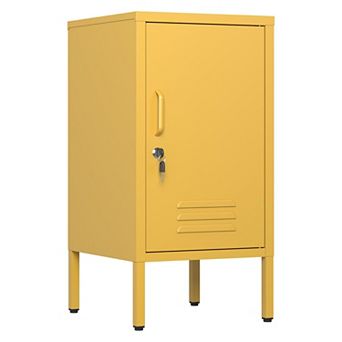 3 tier Metal Filing Cabinet Locker Storage Cabinet with 2 Adjustable Shelves for Home Office