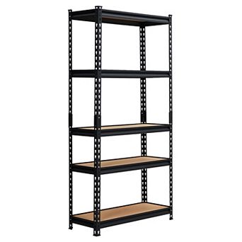 Heavy Duty Storage Shelves-Adjustable Garage Storage Shelving, Metal Storage Utility Rack Shelf Unit