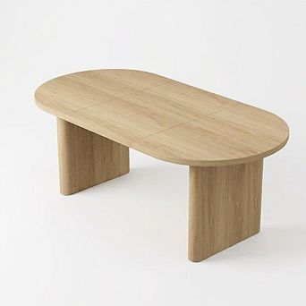 70.8"Rustic Oval Dining Table,Seats 4-8,Sturdy Wood Base,Perfect for Home,Apartment & Reception Room