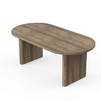70.8"Rustic Oval Dining Table,Seats 4-8,Sturdy Wood Base,Perfect for Home,Apartment & Reception Room