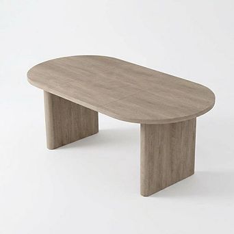 70.8"Rustic Oval Dining Table,Seats 4-8,Sturdy Wood Base,Perfect for Home,Apartment & Reception Room