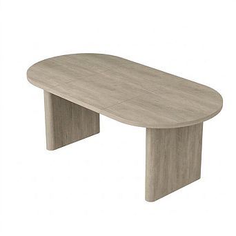 70.8"Rustic Oval Dining Table,Seats 4-8,Sturdy Wood Base,Perfect for Home,Apartment & Reception Room
