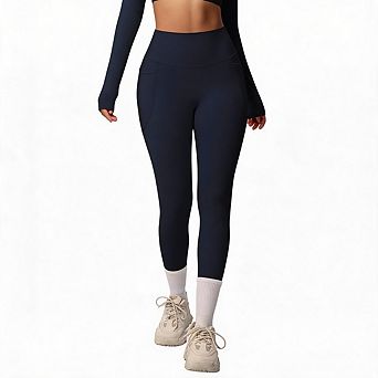 Women's High Waist Leggings with Pockets, Tummy Control Hip Lift Yoga Workout Activewear