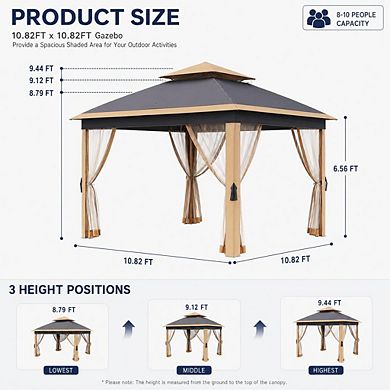 Instant Canopy Tent Outdoor Shelter with Mesh Netting Waterproof Event Tent
