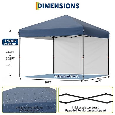 Outdoor Pop Up Canopy Tent with Adjustable Height Portable Event Shelter