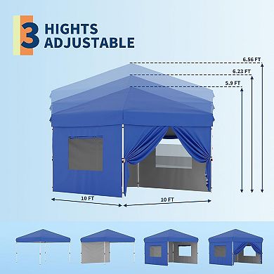 Outdoor Pop Up Canopy Tent with Removable Walls Waterproof Event Shelter