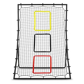 6x4 FT Baseball and Softball Rebounder Net Pitchback Trainer for Pitching and Fielding Practice