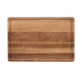 18 Inch Acacia Wood Cutting Board for Kitchen,Butcher Block Chopping Board with Built-In Deep Groove