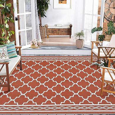 Foldable Outdoor Rug, Waterproof Reversible Plastic Straw Patio Mat with Carry Bag for Camping