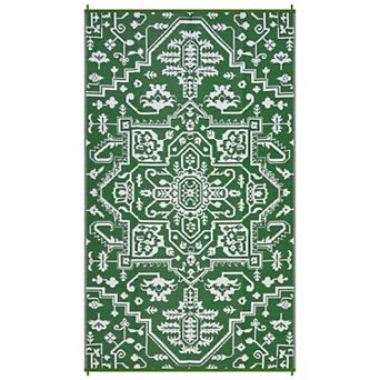 Outdoor Patio Rug, Reversible Plastic Straw Floor Mat, Waterproof and Stain-Resistant for Camping