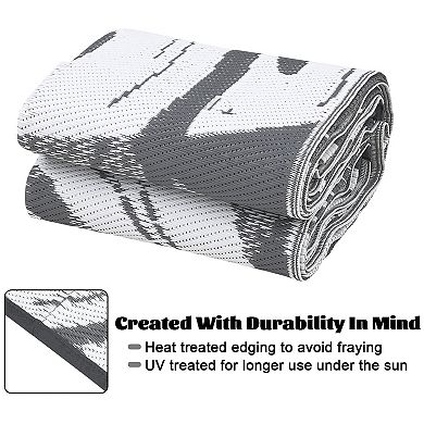 Outdoor Reversible Mat Modern Plastic Straw Area Rugs Large Floor Mat for Picnic Beach Camping